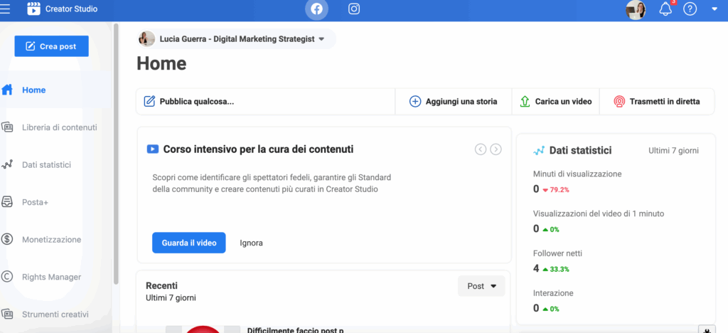 Creator Studio Facebook