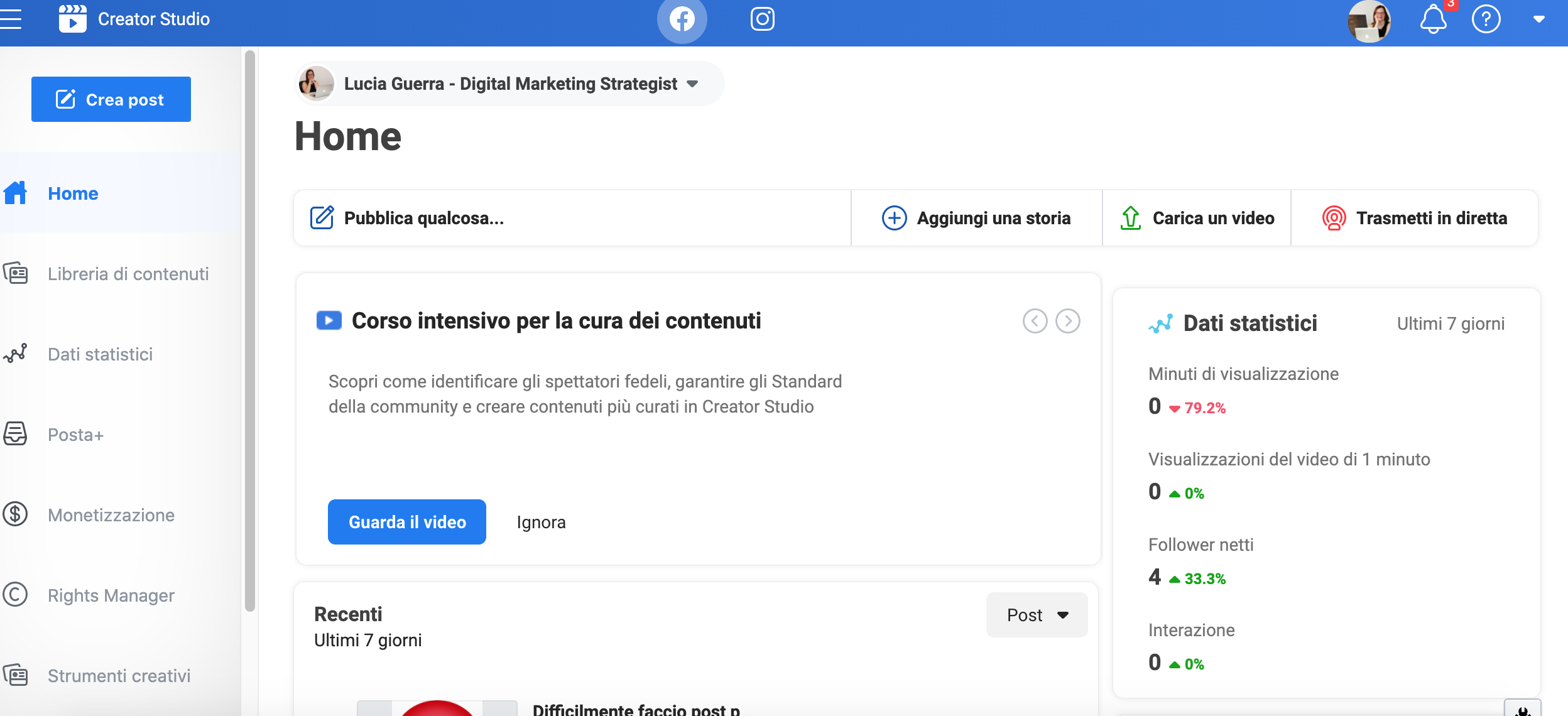 Creator Studio Facebook