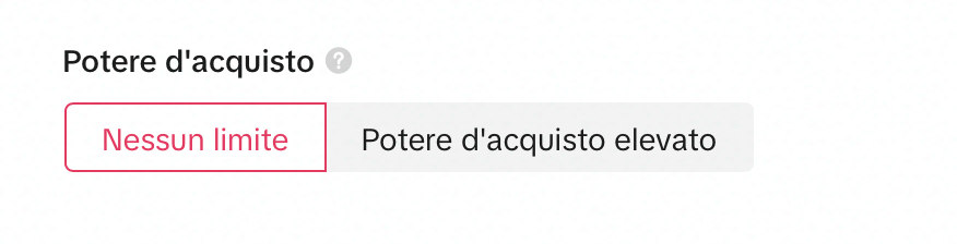 target potere di acquisto