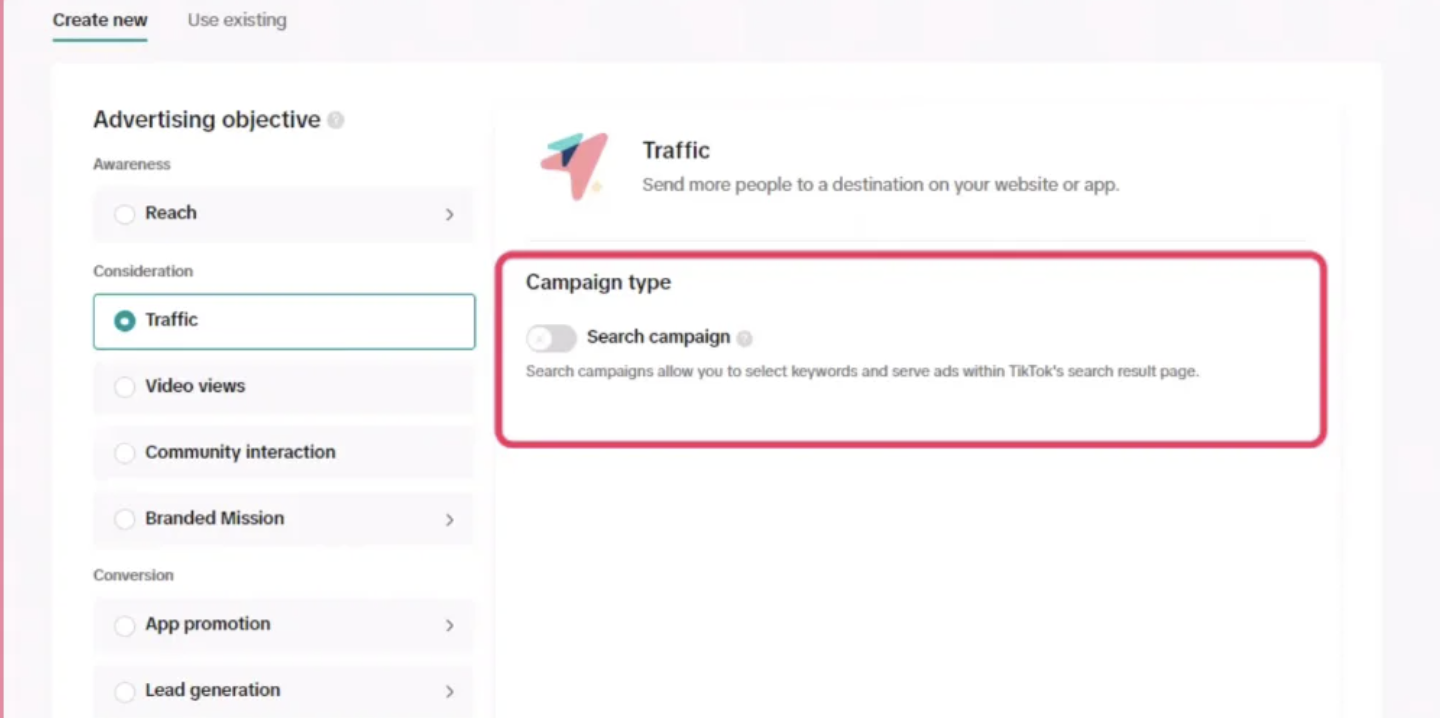 search ads tiktok ads